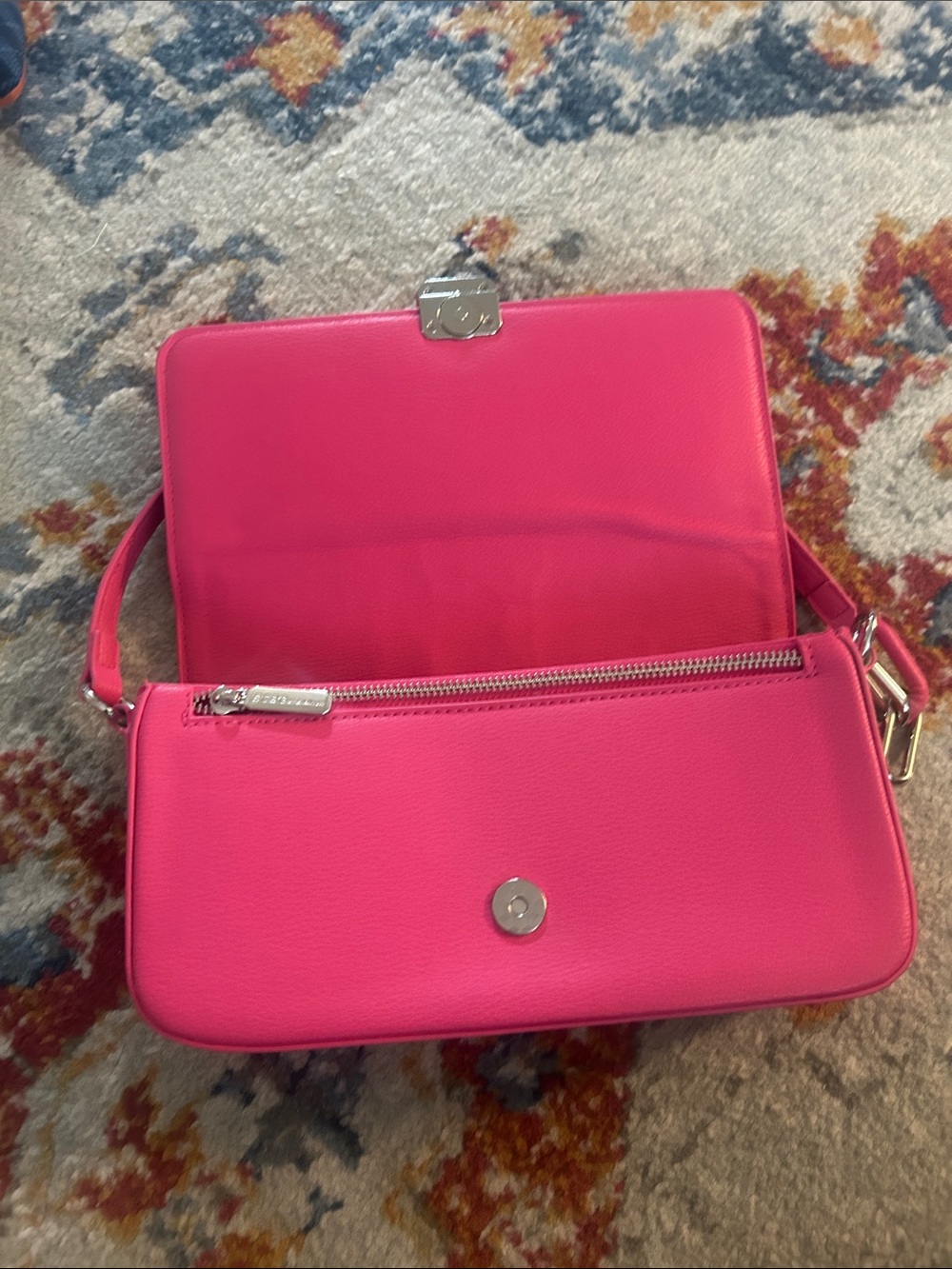 BCBGeneration Pink Leather Shoulder Bag - Picture 3 of 8